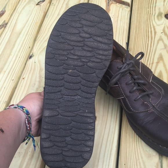 Men\'s Clarks Brown Leather Oxfords Size 10M EUC main image 5